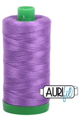 Aurifil Mako 40wt 2-ply Cotton 1000 m 1094 yd. spool - 2540 Medium Lavender